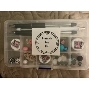 Hair‎ Stylist Theme Beadable Pen DIY Kit With 3 Pens 3 Focals 3 Refills